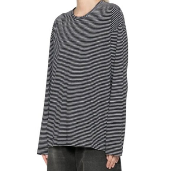 MEC blue white striped long-sleeve scoop neck shirt size XL - Picture 1 of 6